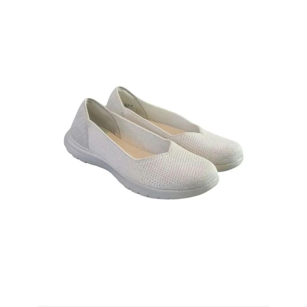 Skechers Ivory Ultra Go Ballet Flat Comfort Shoes Size 8 NWOT